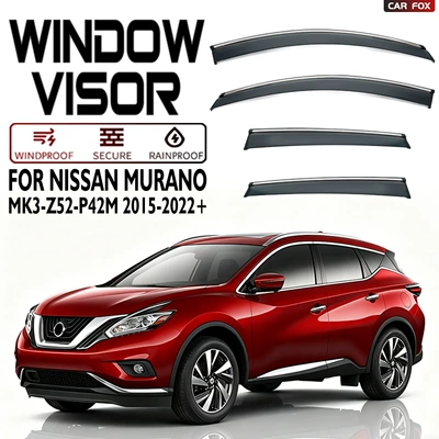 Suitable for, Rain shield - standard-packaging-without-logo-loulan-murano-mk3-z52-p42m-2015-2024-pc-ob-with-bright-strip-rain-shield
