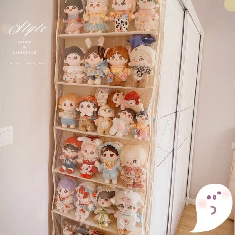 Muñeca bolsa de muñeca muñeca bolsa de peluche puerta de bolsa de muñeca pared trasera a prueba de humedad a prueba de polvo bolsa de almacenamiento de almacenamiento completamente cerrada