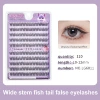 Wide stem fish tail false eyelashes