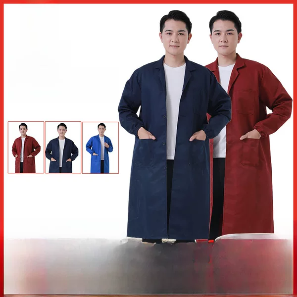 Blue Coat Smock Overalls Wholesale Long-Sleeved Dustproof Clothing Printable Logo Transport Clothing Labor Protection Work Clothes Factory Smock