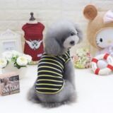 Одежда для любимой одежды для собак весна и лето тонкие кошки плюшевая собака одежда для домашней одежды дышащий полосатый жилет