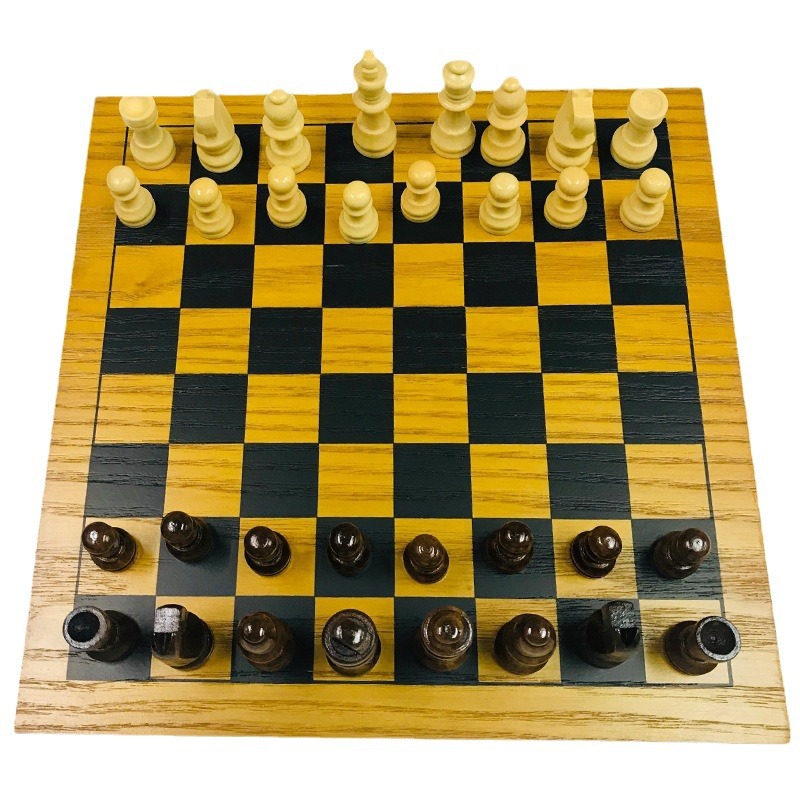 Caja de juego de ajedrez de madera maciza de alta gama, juego portátil de backgammon, go, damas, juego multijuego, exclusivamente para tableros de ajedrez internacionales.
