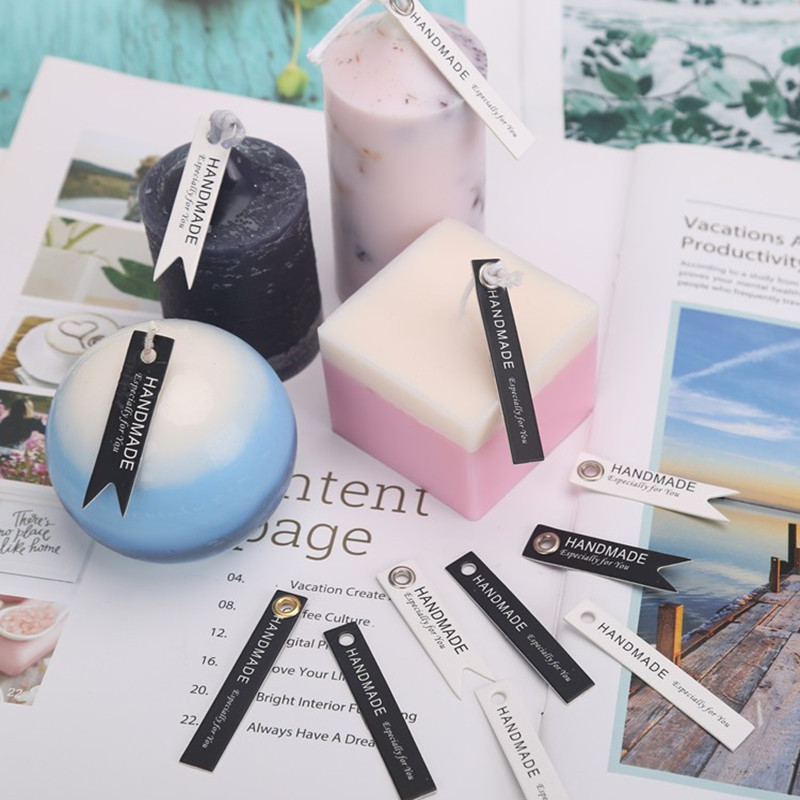 DIY香薰蜡烛扩香石石膏装饰小吊牌 手工配饰金属款加厚纸张挂牌