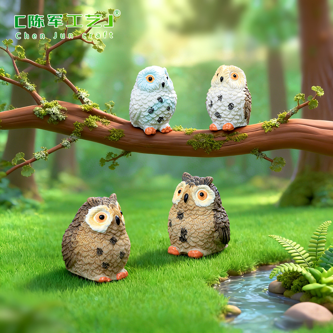 모스 마이크로 풍경 창조적 인 녹색 식물 선물 zakka 수지 노출 발 올빼미 장식 장식품