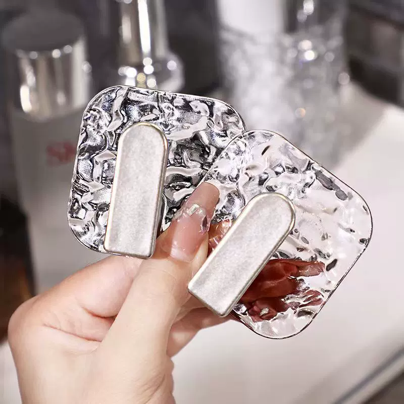 水波纹挂钩批发免打孔强力无痕轻奢浴室门后粘胶壁挂式亚克力粘钩