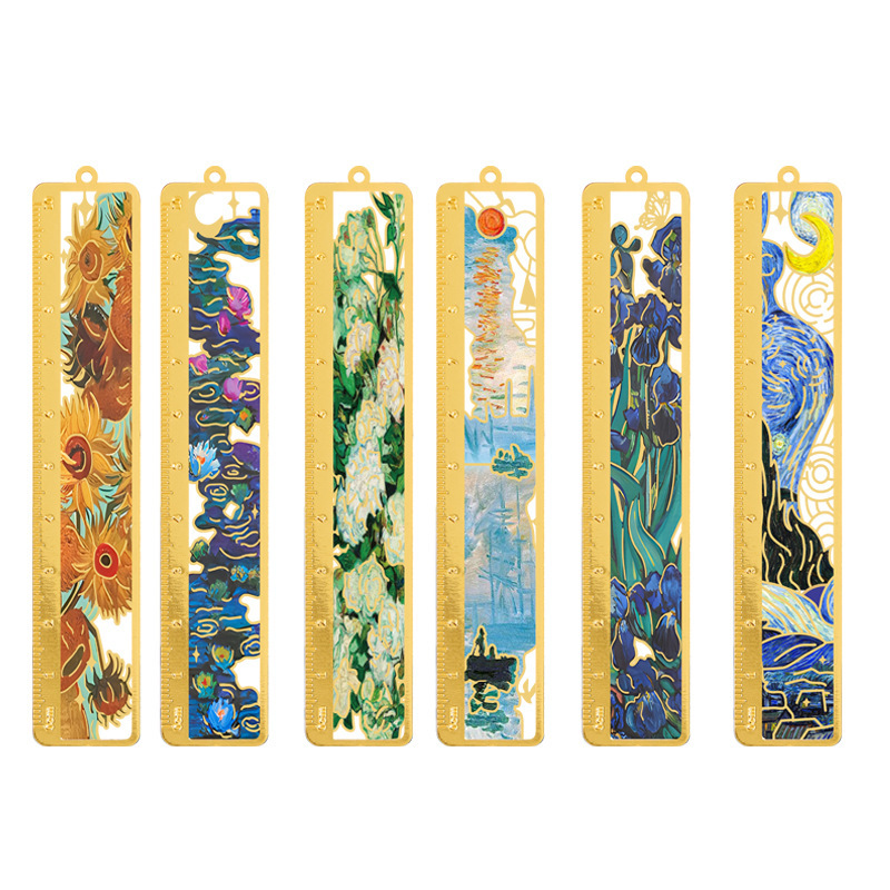 Pintura al óleo marcadores de metal de alta calidad exquisitos estudiantes de la escuela primaria envían regalos al maestro estilo clásico chino estilo antiguo de alto valor