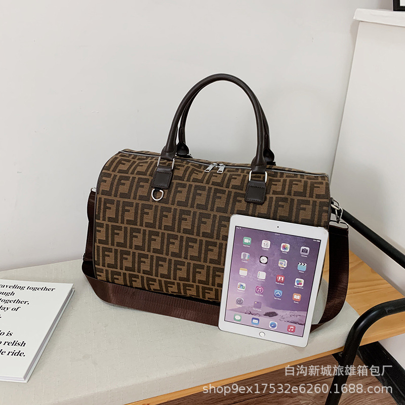 Transfronterizo al por mayor lienzo clásico de gran capacidad bolsa de viaje carta bolsa de fitness bolsa de equipaje de viaje bolsa de almacenamiento impermeable