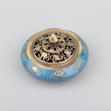 八宝八吉祥黄铜香炉批发三足雕花盘香熏香炉家用室内藏式沉檀香炉