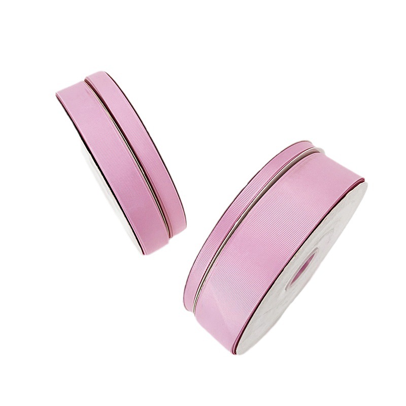 0.6-4CM 롤 핑크 리본 DIY 바 스레드 벨트 선물 동반 선물 활 리본 액세서리 의류