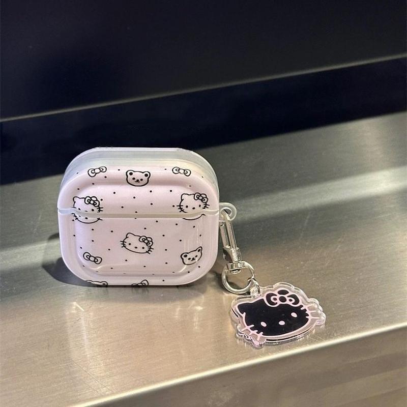 Wave Point Cute Kitty para AirPodspro2 estuche Bluetooth AirPods 4 generación de auriculares de Apple estuche 5