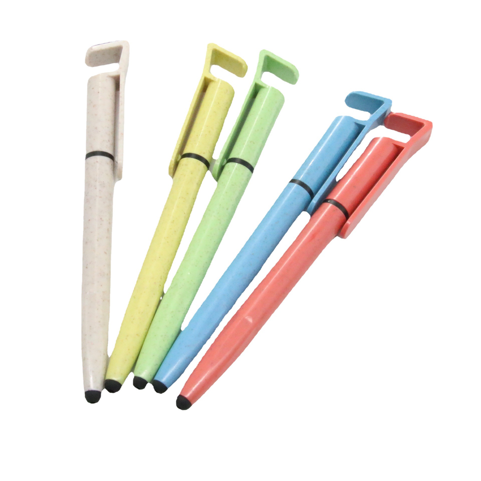 Nuevo transfronterizo bolígrafo papelería pantalla táctil pluma plástico teléfono móvil titular pluma táctil multifuncional pluma