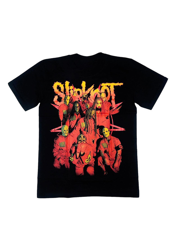 Band Loose-Fit Men's Short-Sleeve T-Shirt Slipknot Rock Vintage Punk Metal Dark Evil Demon American Style Band Loose-Fit Men's Short-Sleeve T-Shirt Slipknot Rock Vintage Punk Metal Dark Evil Demon American Style