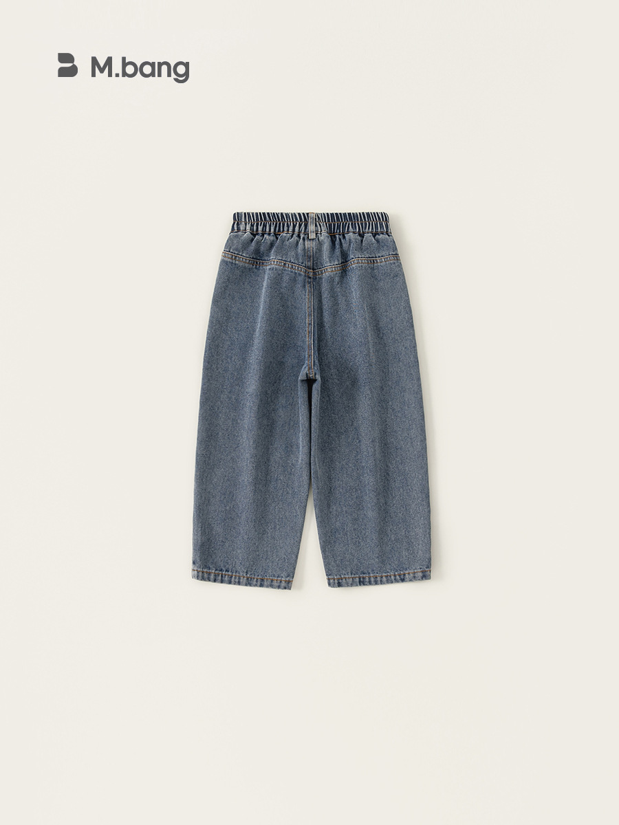 Pantalones Largos de Mezclilla para Niñas Youbao, Primavera 2026, Nuevo Estilo, Pantalones Rectos con Lazo para Niñas