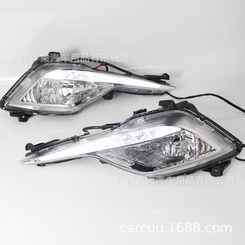 Aplicable a 13-14-15-16 años Sonata moderna Luz de marcha diurna cable ocho conjunto de luz de niebla LED conducción diurna