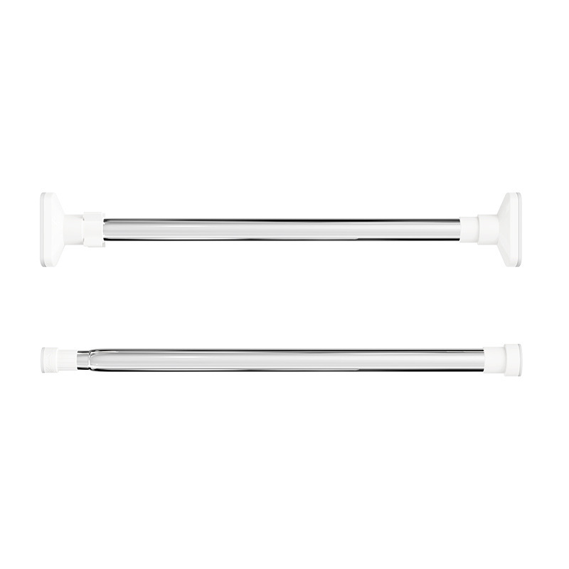 Fabricante mayorista de acero inoxidable retráctil barra de cortina de baño sin perforación barra de soporte de ropa sin instalación de una variedad de tamaños opcionales