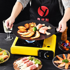 Factory direct sales BBQ frying pan non-stick grill pan portable grill pan Teppanyaki Korean barbecue plate take-out grill pan