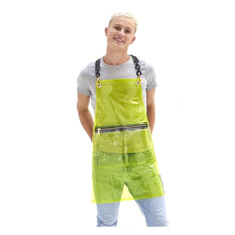 Delantal de TPU transfronterizo impermeable y a prueba de aceite, delantal de pintura artística, delantal de chef, barbero, ropa de trabajo para productos acuáticos, delantal de cocina