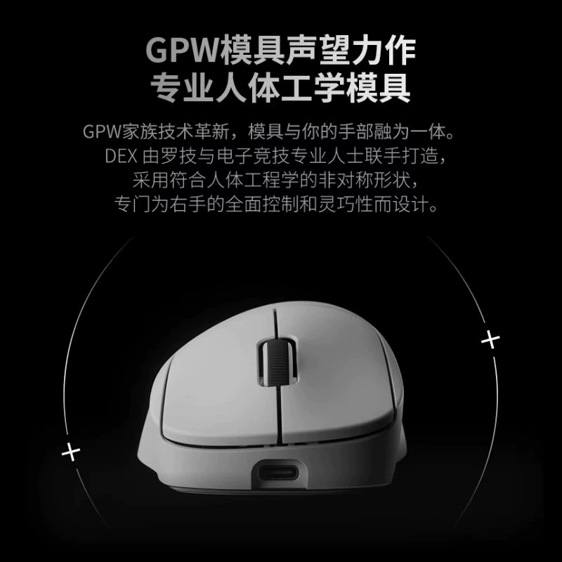 Logitech GPW4 Hawkeye двунаправленная беспроводная мышь киберспорт игра 8k bullshit король четвертого поколения асимметричный дизайн