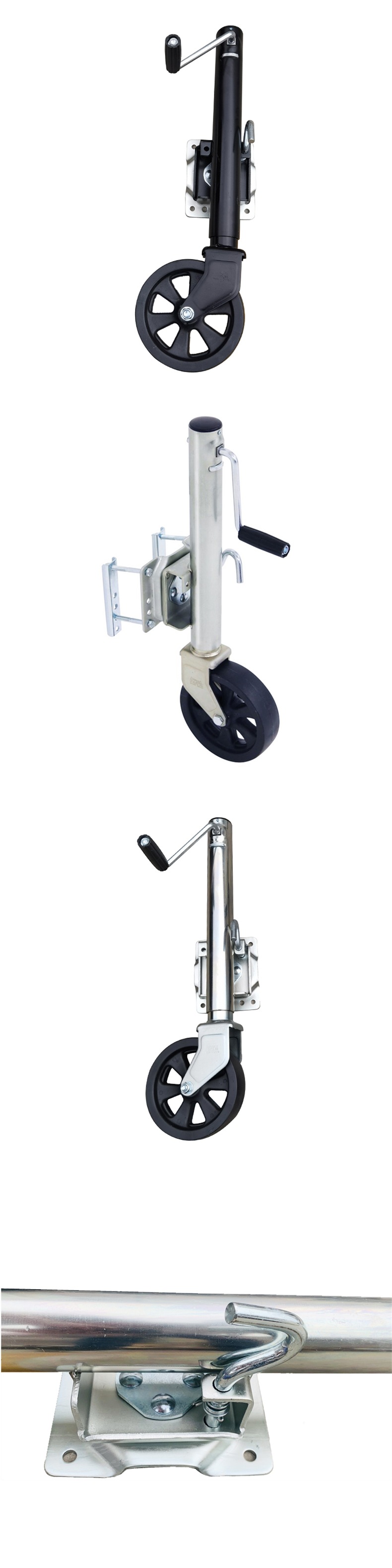 Manufacturer American-Style Load Capacity 1500 Lbs 8inch Trailer Guide Wheel Rv Yacht 0kg Top Hand Crank Bracket