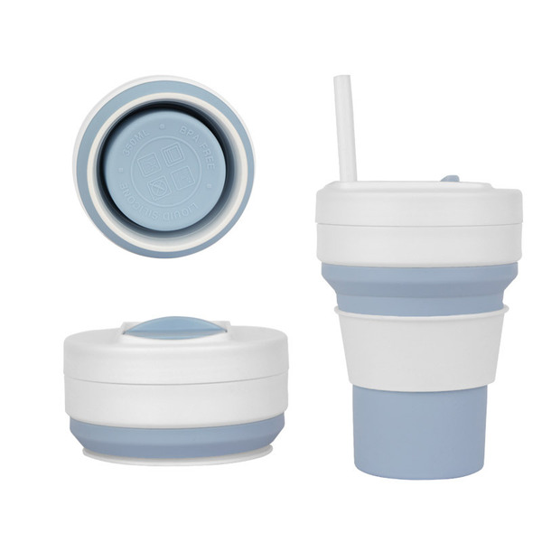 coffee silicone straw with glass