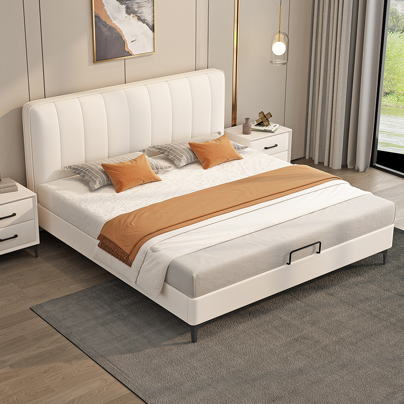 北欧布艺床现代简约1.5米网红奶油风双人大床主卧室新款软包婚床