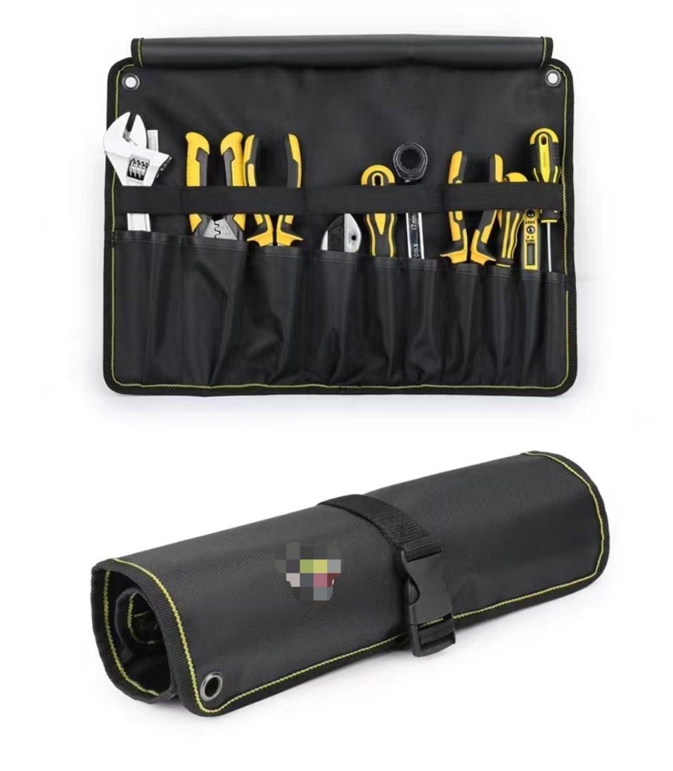En stock de almacenamiento artefacto kit de reparación de lona bolsa de rollo al por mayor entidad de venta directa de fábrica rollo de herramientas bolsa portátil