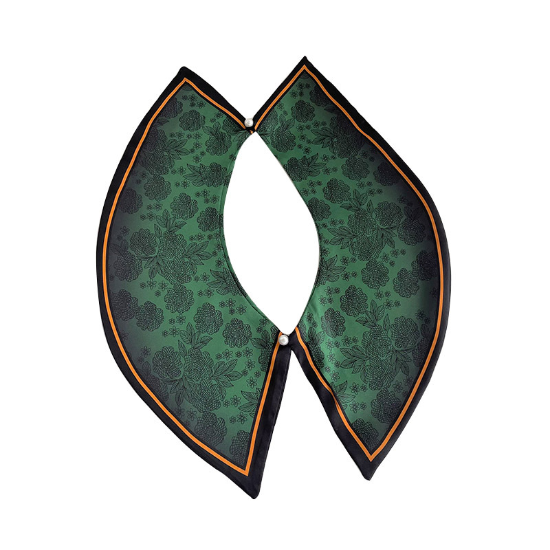 Nueva bufanda de cuello falso para mujer hebilla de perla chal exterior primavera y verano falda a juego camisa cuello-protección chaleco bufanda