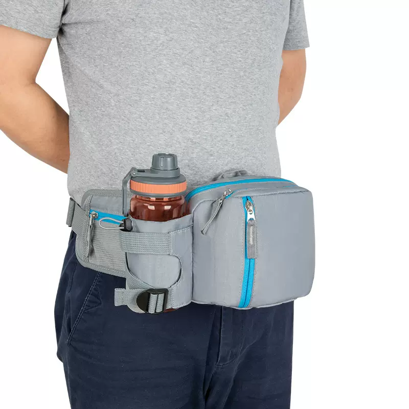 批发源头工厂定制涤纶腰包多功能外出运动做生意钱包可收纳水杯