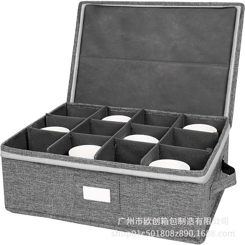 공장 야외 와인 유리 휴대용 저장 상자 티 컵 가방 12 그리드 이동식 접이식 커피 저장 상자