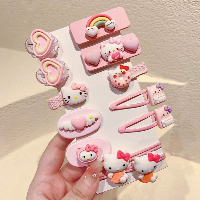 Hello Kitty, детская мультяшная милая заколка-ами hairgrip, краб-пин, аксессуар для волос, заколки, челка