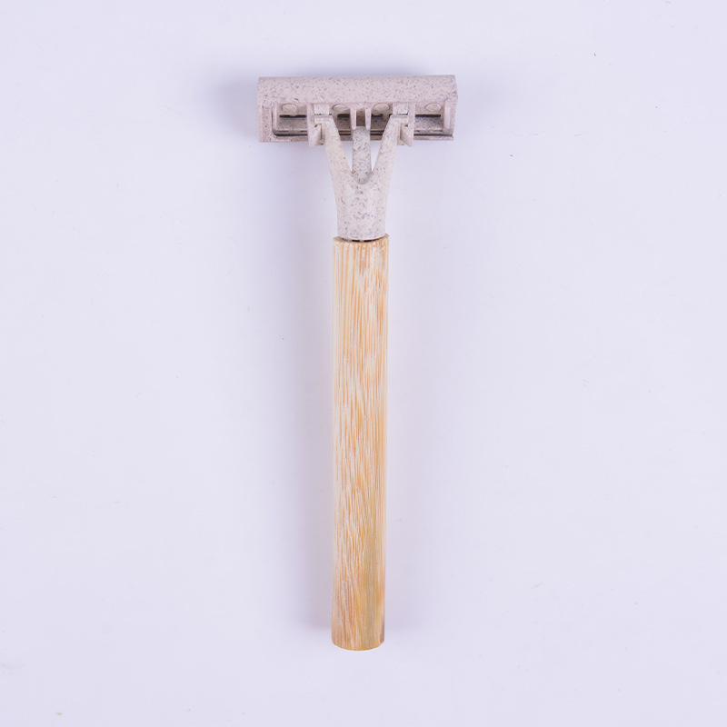 MAX Factory Direct sale Hotel 3-layer stainless steel replaceable manual disposable razor bamboo razor