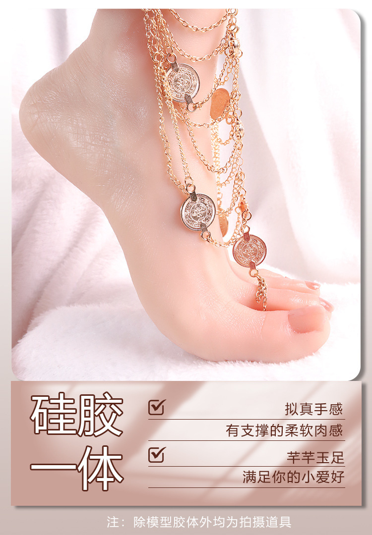 Jiuai Qianzu Foot-Shaped Masturbator, Silicone Foot Fetish Cup, Right Foot — detail image 8