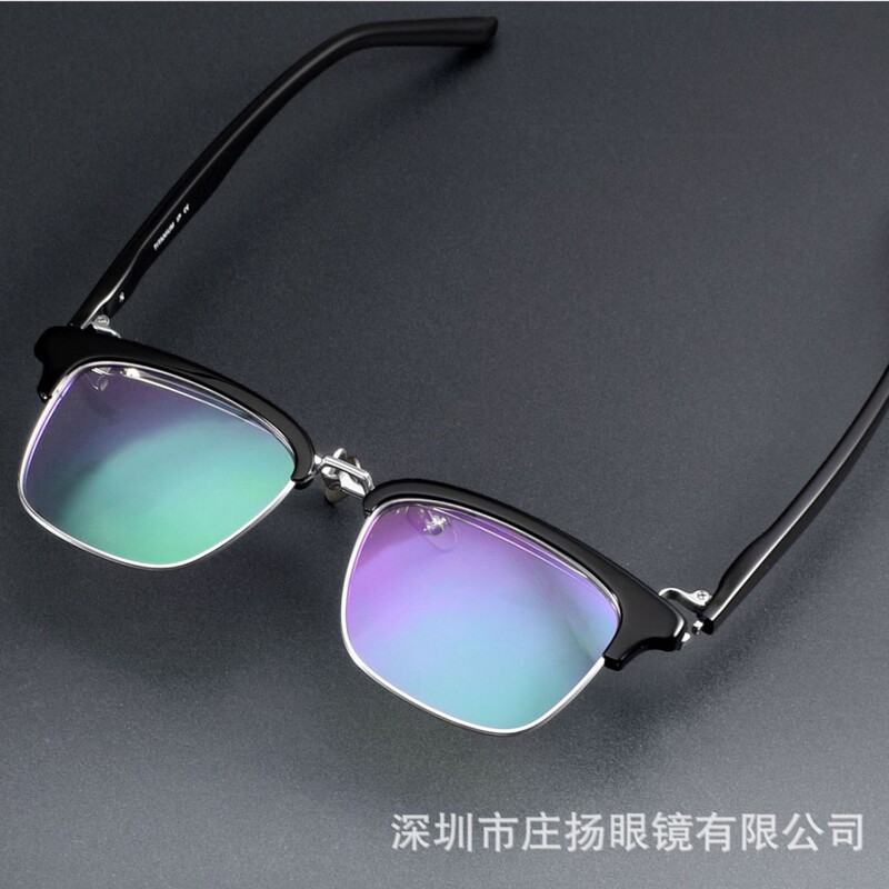 Can be turned up 180 degrees glasses frame 9999 with M-96 square pure titanium frame wholesale business plate glasses