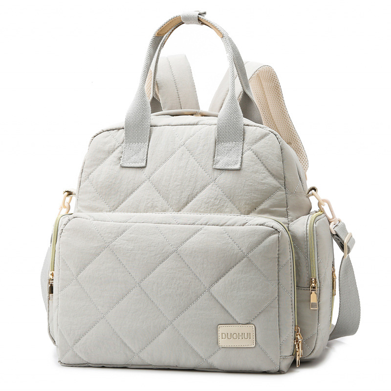 高品質刺繍糸チェック柄マザー&ベビーバッグ、哺乳瓶、ママバッグ、おむつパッド、乾湿分離、トラベルバッグ、ベビーバッグ、ショルダーバッグ