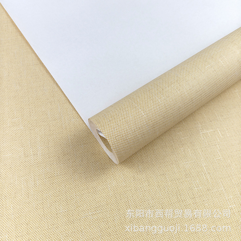 Warm beige linen wallpaper with a cotton-linen woven texture, modern home decor, bedroom background wall, non-woven wallpaper Warm beige linen wallpaper with a cotton-linen woven texture, modern home decor, bedroom background wall, non-woven wallpaper