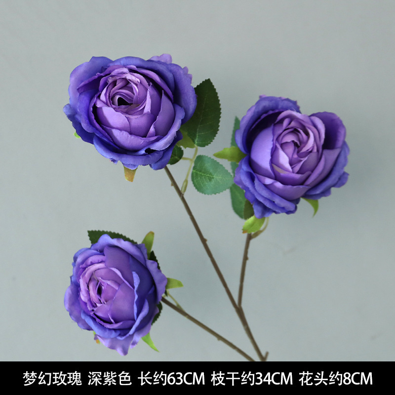紫色仿真花婚庆假花绣球花插花婚礼花艺花材绢花装饰布置花批发热|undefined