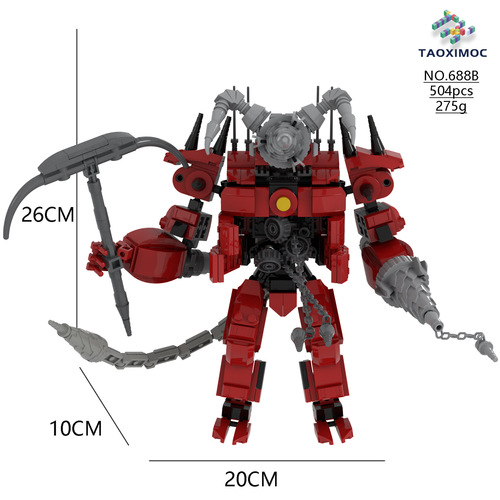 Cross-border monitoring people and toilet people toy war monitoring king MOC titan sound figure hand-made model 
