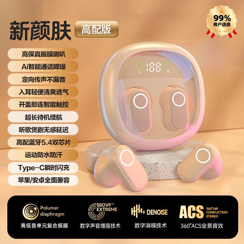 New 2025 High-Looking Wireless Bluetooth Headset In-Ear High-Quality Noise Reduction Sports Ultra-Long Battery Life