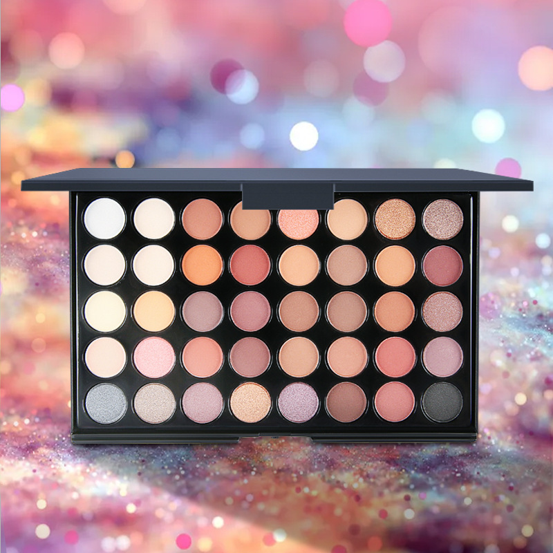 Paleta de sombras de ojos de 40 colores, tonos tierra mate, maquillaje de ojos ahumados, cosméticos perlados, maquillaje nude al por mayor, estilo fresco