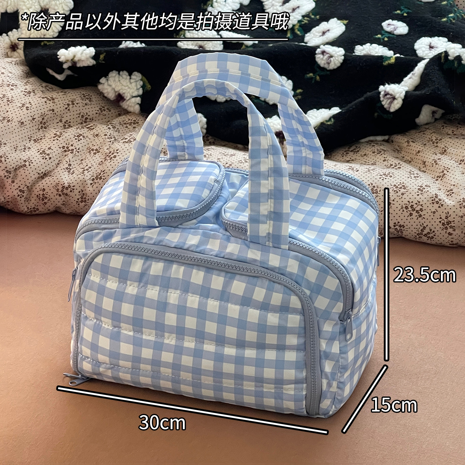 2025 nueva bolsa de cosméticos de partición de gran capacidad de apertura de doble ancho, bolsa de almacenamiento de lavado portátil de viaje esponjosa de alta calidad