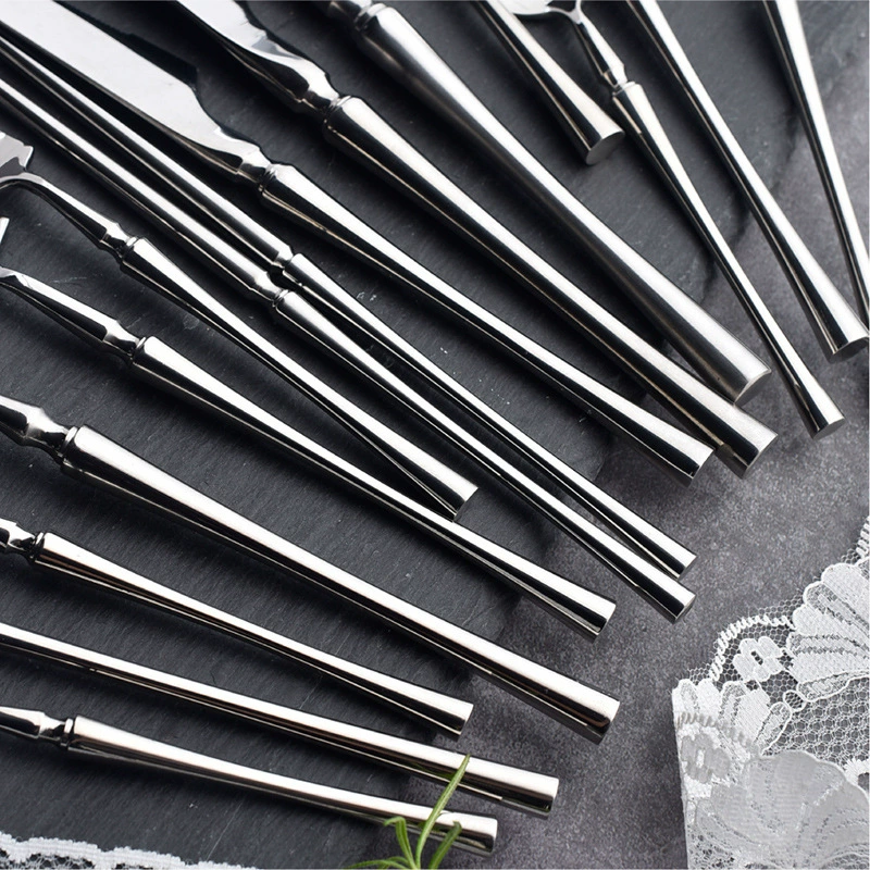 Retro tableware stainless steel, coffee dessert fruit fork
