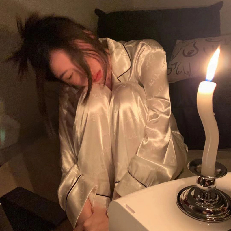 Long sleeve [set] jacquard white letters