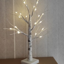 自家工厂跨境LED高仿白桦树灯  圣诞夜灯  婚庆节庆ins装饰LED灯