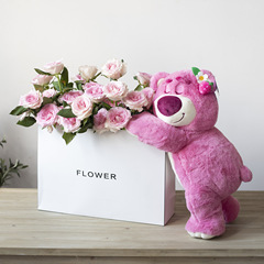 Official Strawberry Bear, Snuggly Bear with Scented Hug Tub, Creative Gift Cute Sleeping Pose Bear Plush Toy Wholesale