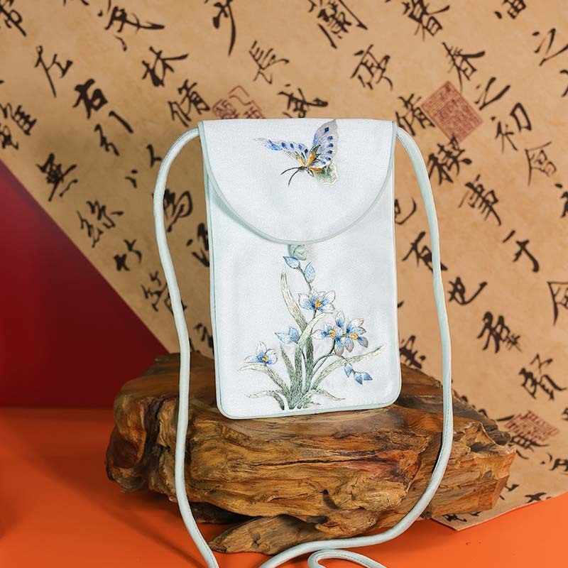 [卸売注文] 中国風刺繍携帯電話バッグ新しい中国風蘇刺繍携帯電話バッグ刺繍キャンバスバッグクロスボディバッグ|undefined
