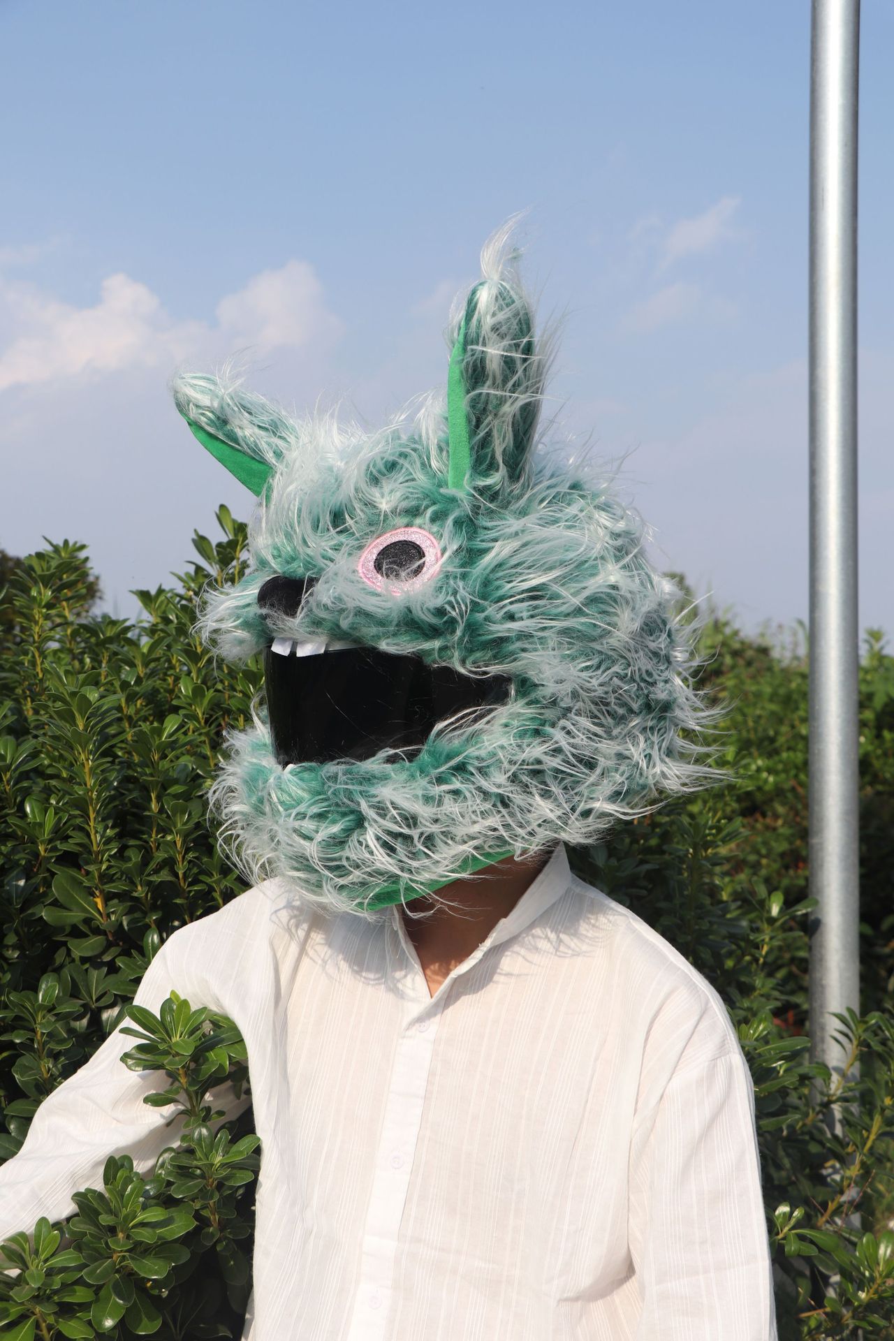 Cubierta de casco de motocicleta Cubierta de casco de felpa puntual Cubierta de casco completo Cubierta de casco de motocicleta Tacón de viento Moda de moda