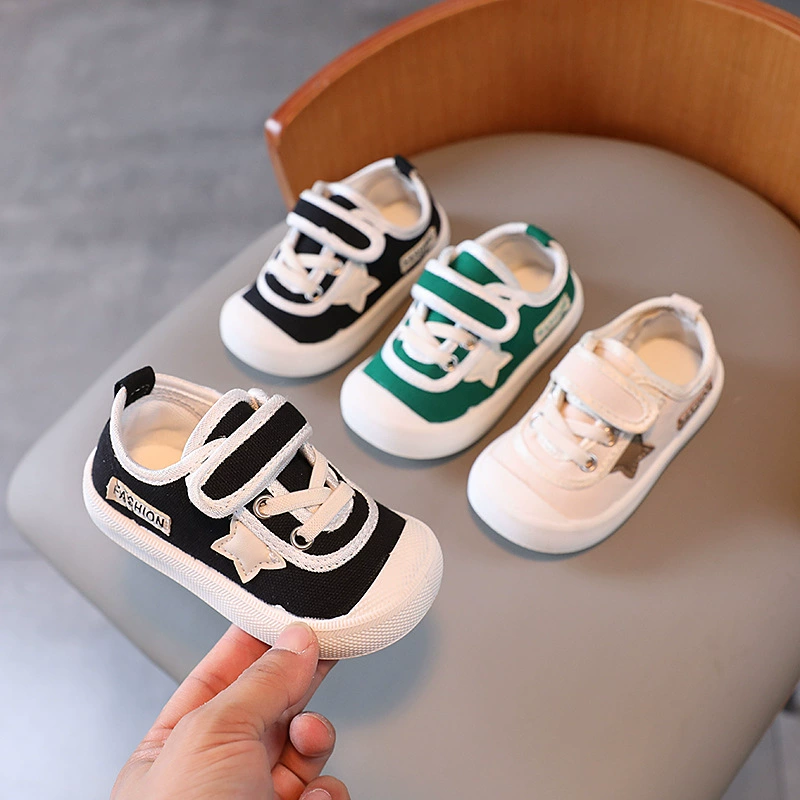 Детская парусиновая обувь Нескользящая обувь для мальчиков Мультяшная весна-осень Новые кроссовки для мальчиков Детская Тканевая обувь Модные кроссовки