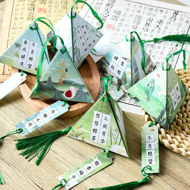 Фестиваль лодок-драконов, стерео рисовые пельмени, твердая ручка, бумага для каллиграфии, китайский стиль, ручная работа, подарок «сделай сам», благословение, декоративная подвесная деталь