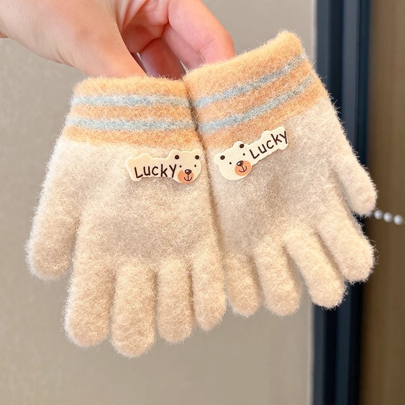 Guantes infantiles de invierno para niñas de invierno de cinco dedos para mujeres 2025 nuevos bebés calientes lindas niñas y niños