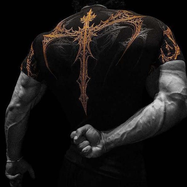 Breathedivinity Men's High Elastic Fitness T-Shirt Venom Print Dark Style Sports Short-Sleeved Cycling Jersey Breathedivinity Men's High Elastic Fitness T-Shirt Venom Print Dark Style Sports Short-Sleeved Cycling Jersey